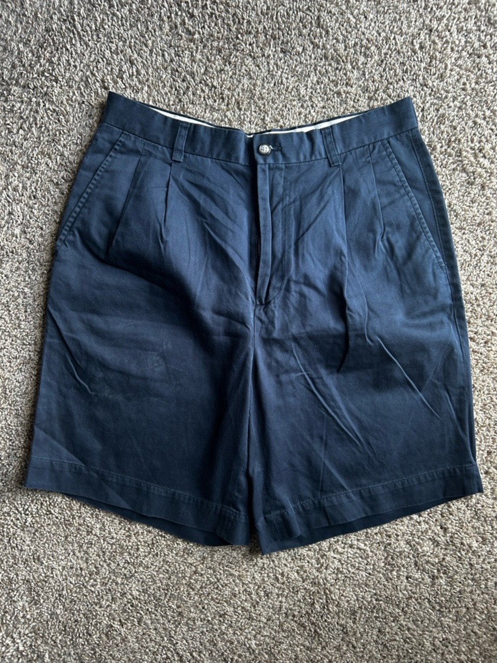 PGA Tour Navy Flat-Front Shorts